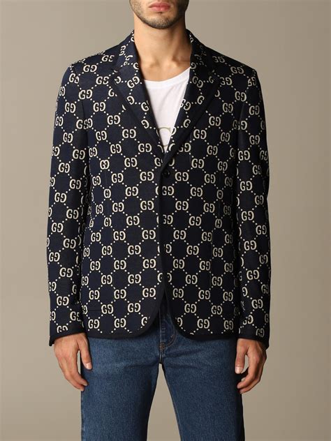 mens gucci check blazer|gucci housecoat for men.